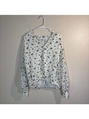 Samsoe Samsoe Top Womens Small Blouse Jetta Floral Long Sleeve Button BOHO